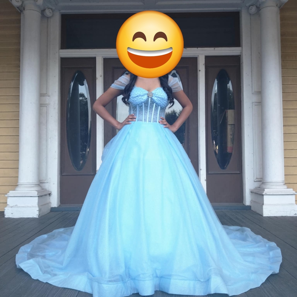 Elegant Light Blue Ball Gown